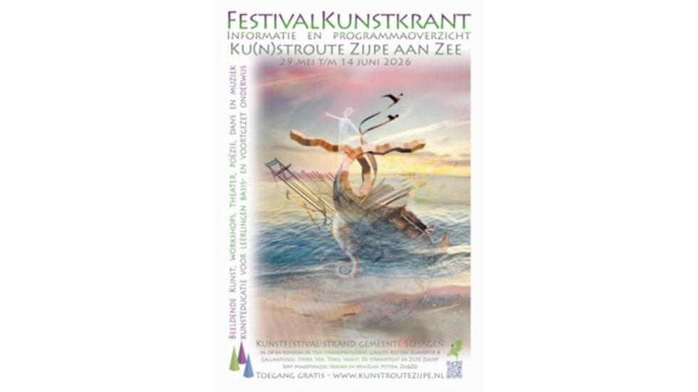 De FestivalKunstkrant met het gehele programma van Ku(n)stroute Zijpe aan Zee is er!